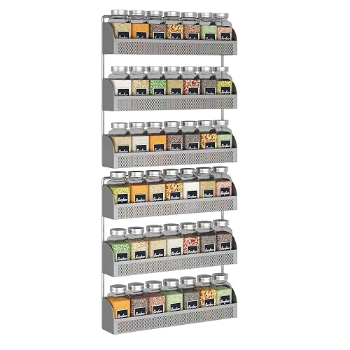 Simple Trending 2 Pack 3 Tier Spice Rack Organizer, Wall Mounted Spice ...