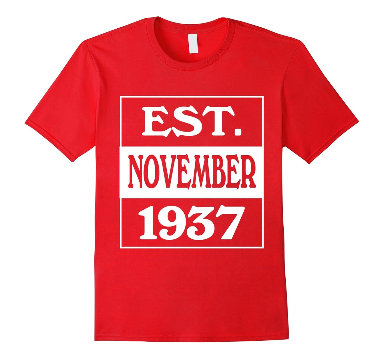 Est November 1937 T-shirt 80 Years Old 80th Birthday Gifts-Rose