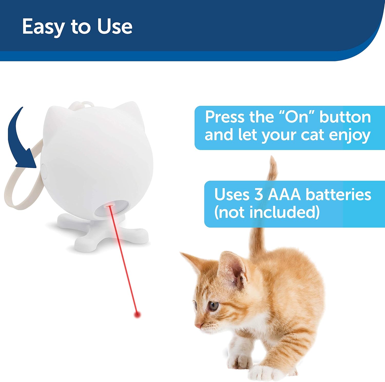 PetSafe Dancing Dot - Interactive Laser Cat Toy - 2 Play Modes - Works Great on Elevated Surfaces : Pet Supplies