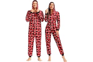 frawirshau Christmas Onesie Pajamas For Family Couples Onesie Pajamas For Women Onesies