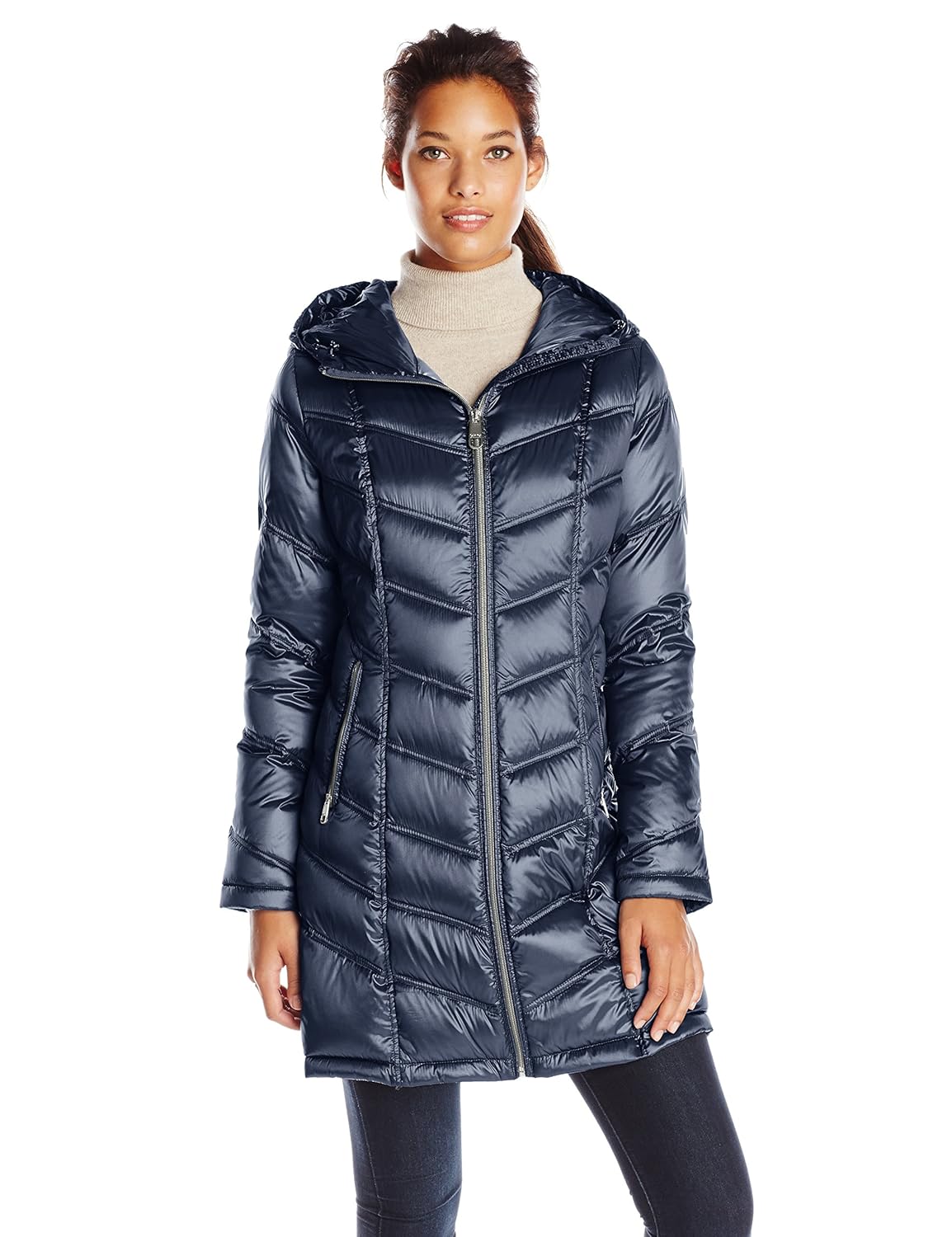 calvin klein mid length down coat