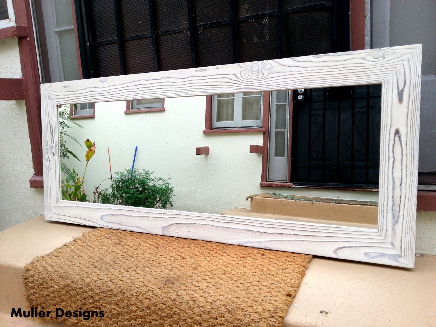 Amazon Com Wood Mirror White Mirror Full Length Mirror Floor Mirror Barn Wood Mirror Handmade
