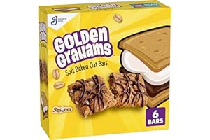 Golden Grahams S'mores Soft Baked Oat Bars, Chewy Snack Bars, 6 ct
