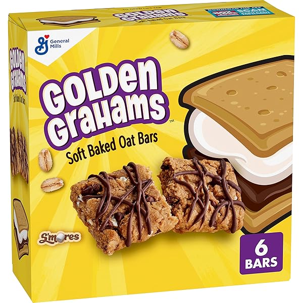 GOLDEN GRAHAMS S’MORES SOFT BAKED OAT BARS, CHEWY...