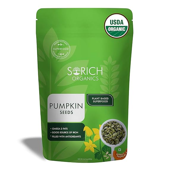 Sorich Organics USDA Certified Organic Raw Pumpkin Seeds - 400 Gm