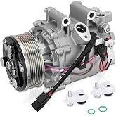 38800RNAA01 38810RRBA01 AC Compressor with Clutch, Direct Replacement Unit | Compatible with 2006-2011 Honda Civic 1.8L models, replaces 38800-RNB-A02 and 38800-RNA-A01, complete A/C compressor unit set