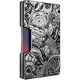 Freja Svendsen Engraved Aluminum Wallet for Men - Slim Money Clip & Card Holder with Engraved Finish. Enhanced RFID Blocking, Compact, Unique & Minimalist Wallets