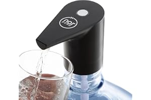 Narpump Whisper Ultra Silent, Very Fast Electric Drinking Water Bottle Dispenser Pump for 1-5 Gallon Water Jug, Portable Adapter with Child Lock for 5 Gallon Jug, USB Rechargeable, Black