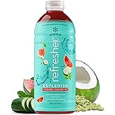 Smartfruit Replenish Refresher – Watermelon, Cucumber, Mint – Made with Real Fruit Juice, No Added Sugar, Coconut Water for Hydration, Green Coffee Bean Extract for Natural Energy – 48oz Drink Mix