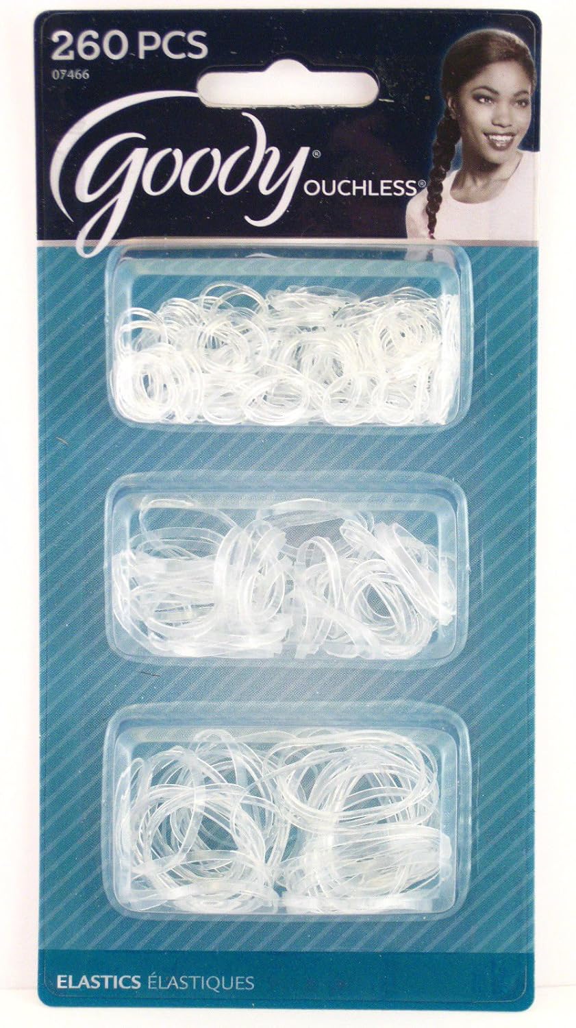 Goody Ouchless Elastic Hair Bands Assorted Sizes 260 Count