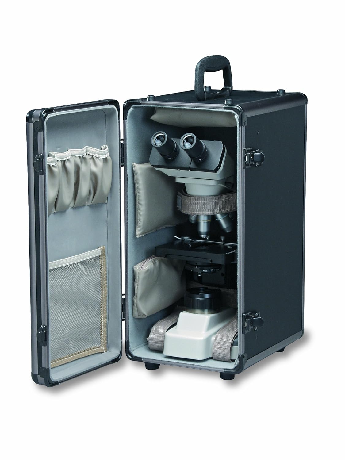 National Optical 975002 Anodized Aluminum Carrying Case, 8" Width x 17