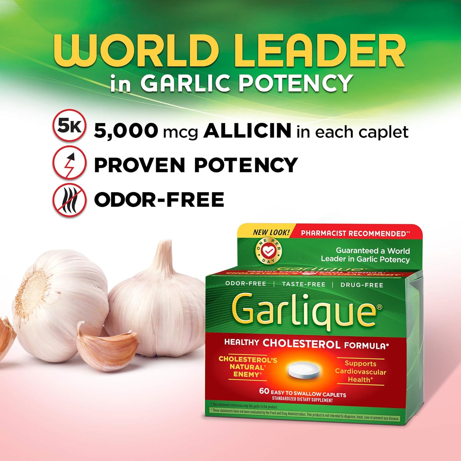 Garlique Dietary Supplement, 60 Caplets: Health & Personal Care