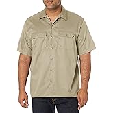 Dickies Men's Short Sleeve Flex Twill Work Shirt, Desert Sand, X-Large