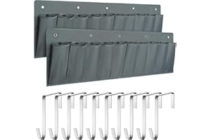 2 Pack RV Hanging Shoe Organizer, 10 Pockets Storage With Sturdy Hooks, Bed Organizer for Shoes, Toys and Tool Accessories, G