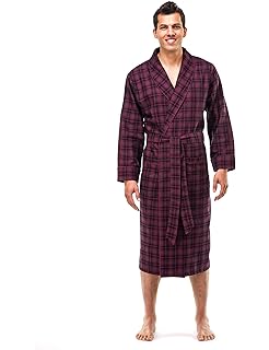 latuza men's cotton flannel robe