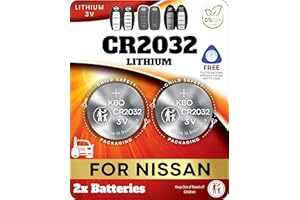 KEY BATTERY OUTLET Key Fob Batteries for NISSAN (2-Pack) CR2032 - Infiniti Altima Sentra Versa Rogue Pathfinder Murano Maxima Kicks Titan Frontier Armada Leaf Juke Quest 370Z GT-R - Smart Remote Battery Replacement