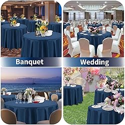 PureFit 6 Pack Navy Blue Round Table Cloths 70