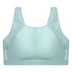 Full Figure Plus Size No-Sweat Mesh Sports Bra