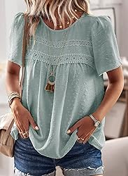 Falechay Womens Summer Tops Solid Blouses for Women