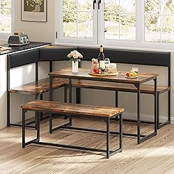 DWVO 3-Piece Dining Table Set for 4-6 People