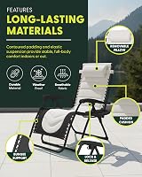 KEPLIN Set of 2 XXL Premium Heavy Duty Padded Two Tone Zero Gravity Chairs view 7