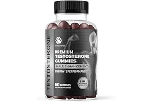 NOBI NUTRITION Testosterone Supplement for Men for Muscle Growth, Stamina & Performance | Testosterone Booster Muscle Builder for Men | Test Boost Max for Men Gummy | Test Booster Mens Health & Male Enhancement 60ct