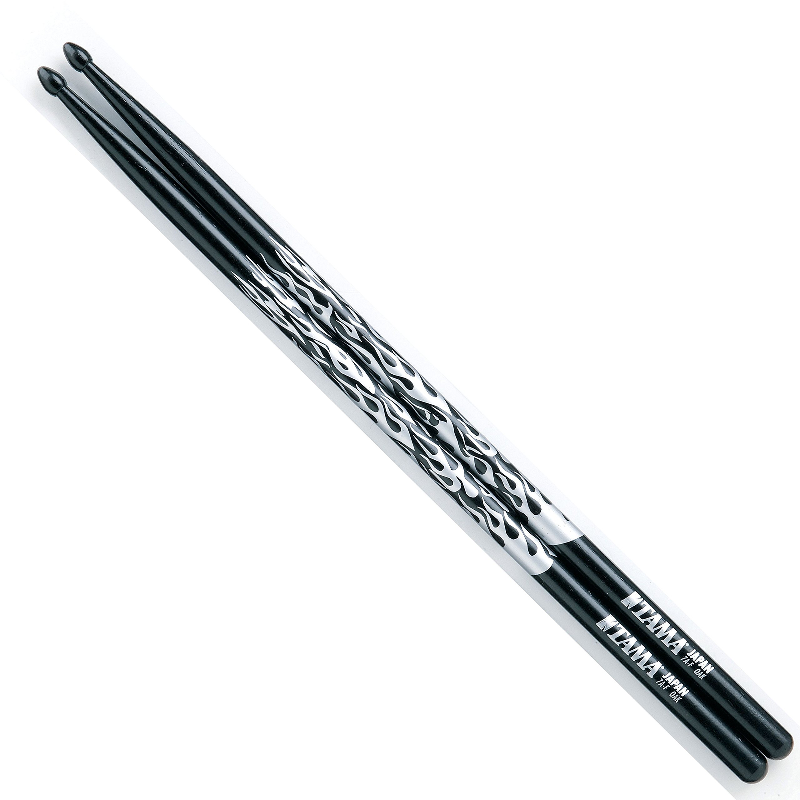 Tama Silver Rhythmic Fire TAMA-O7A-F-BS Pair of Drum Sticks - Length 390 mm - Diameter 13 mm - Black