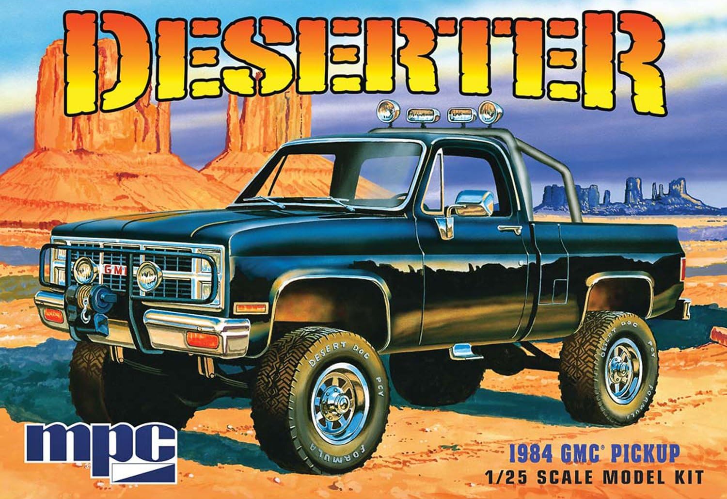 1984 GMC Pickup"Deserter" - Molded in White - Plastic Model Kit, Paint and glue required,