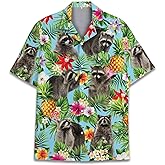 HIHI GLOBAL Tropical Bigfoot Hawaiian Shirts for Men Women, Sasquatch Summer Beach Button Down Short Sleeve