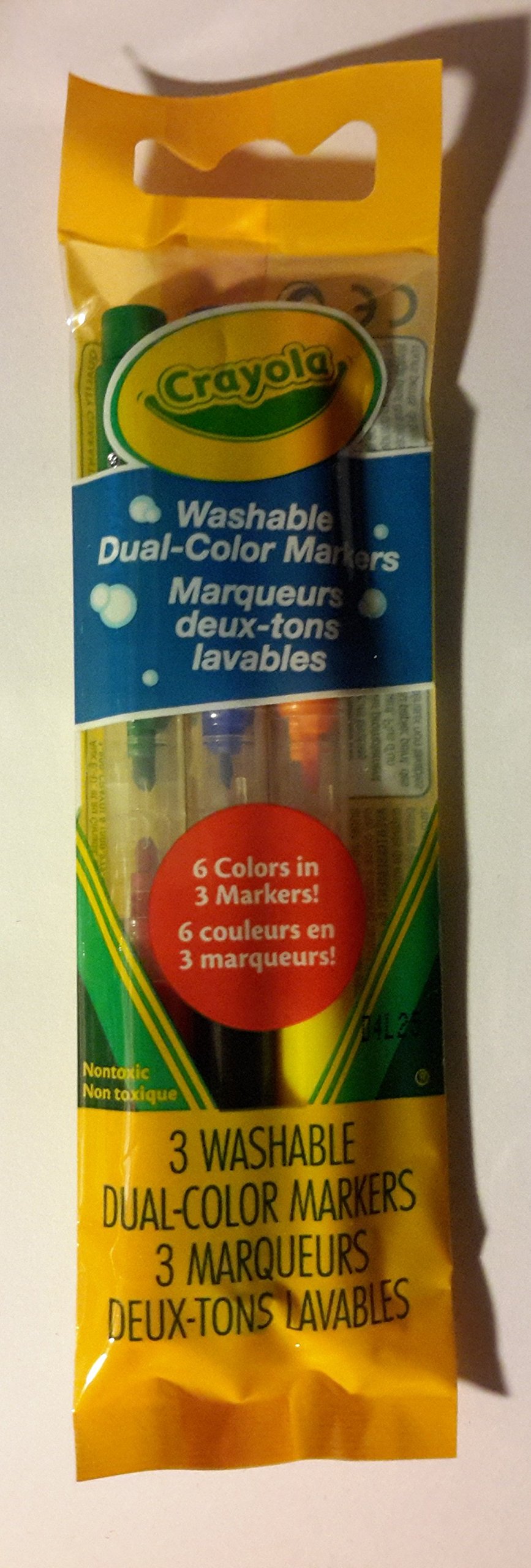 Crayola Washable Dual-Color Markers Set of 3 Marquers - 6 Colors