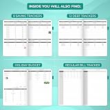 Clever Fox Budget Planner - Monthly Budgeting 12-Month Tracker A5 Turquoise view 6