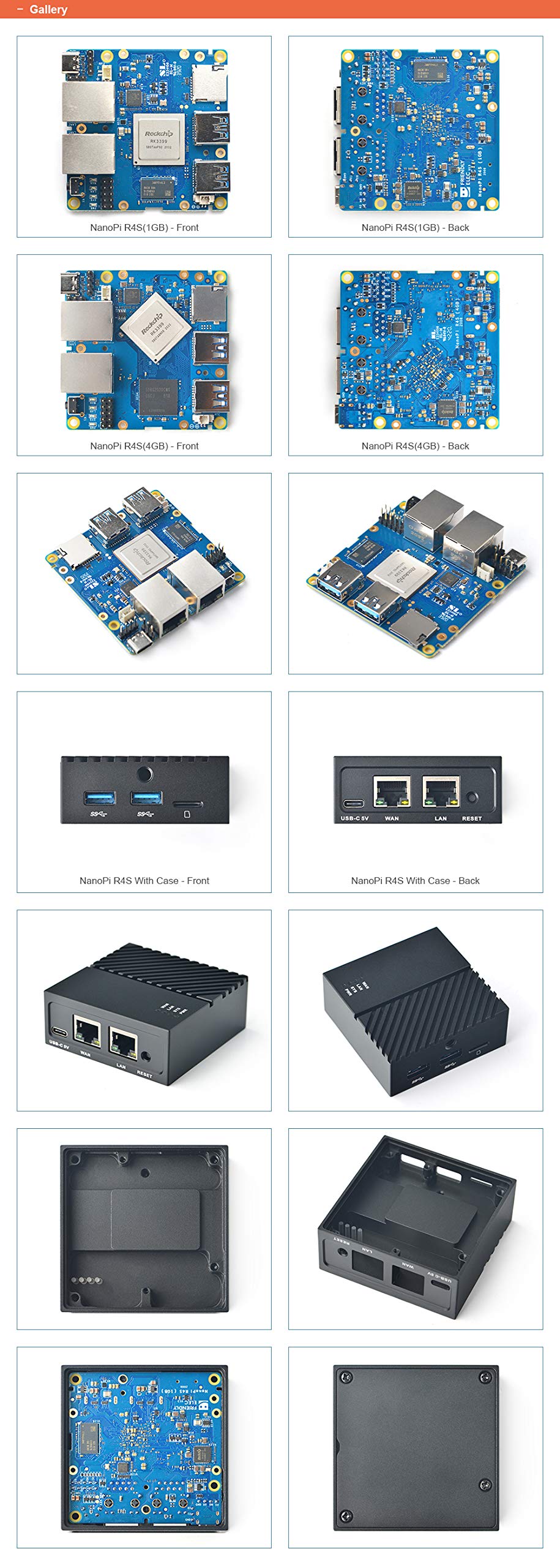 Nanopi R4S Mini Portable Travel Router OpenWRT with Dual-Gbps Ethernet Ports 4GB LPDDR4 Based in RK3399 Soc for IOT NAS Smart Home Gateway