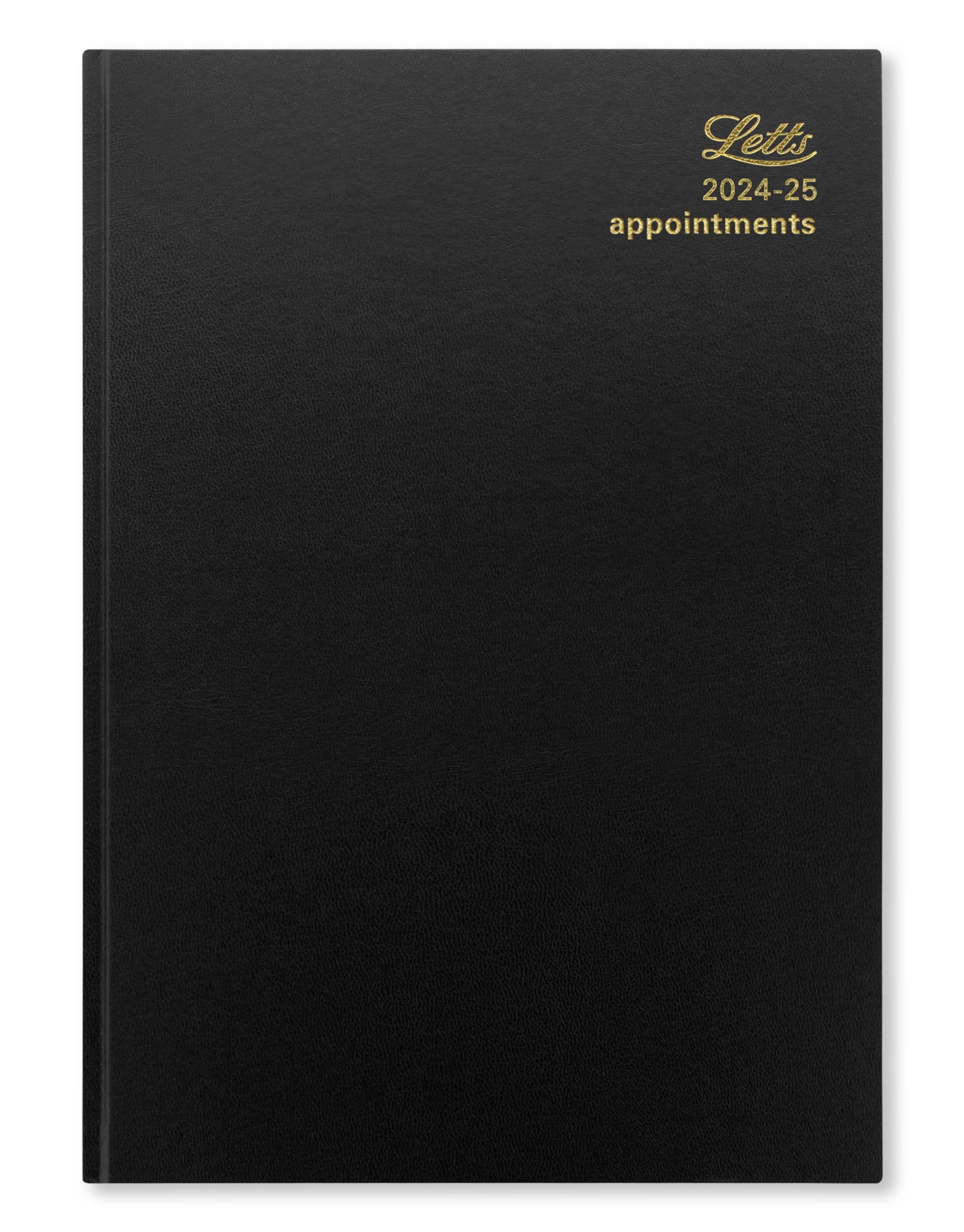 Letts of London Standard A4 academic 2024/2025 day to a page with appointments diary - black