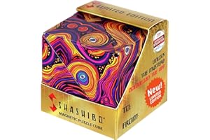 Shashibo Shape Shifting Box - Award-Winning STEM Fidget Toy with Ultra Strong Magnets - Puzzle Cube Transforms Into 100+ Shapes, Perfect Sensory Gift for Kids, Teens, and Adults (Hypnotic Digital)