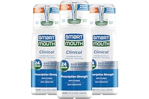 SmartMouth DDS Activated Clinical Mouthwash - for Fresh Breath - Clinical Strength Mouthwash for Gum Health, Gingivitis & More - Clean Mint Flavor, 16 fl oz (3 Pack)