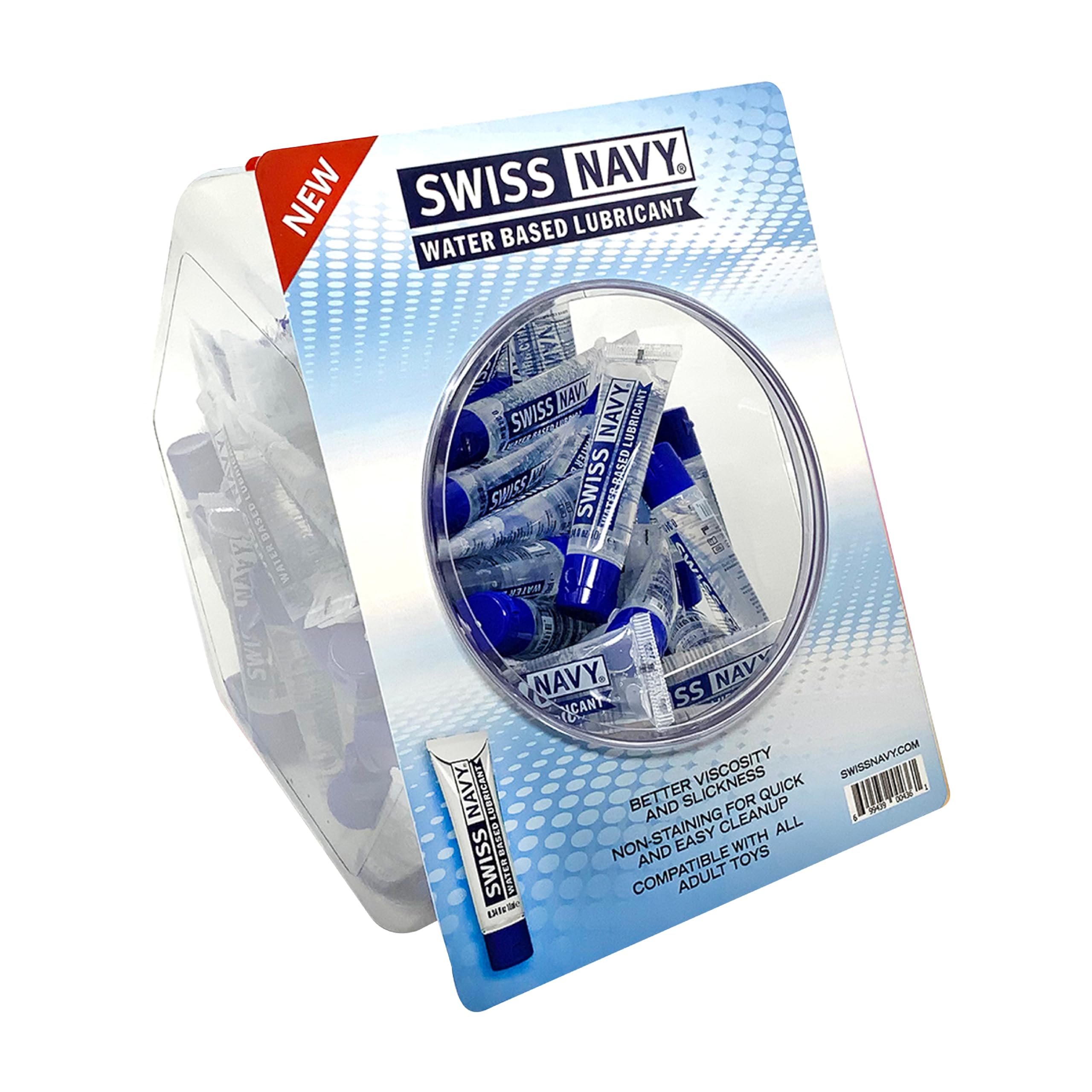 Premium Water-Based Lubricant - 10ml/50pcs Fishbowl