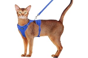 Supet Cat Harness and Leash Set for Small to Large Cats Adjustable Cat Vest Harness with Reflective Trim Universal Cat Leash and Harness for Cats/Puppies