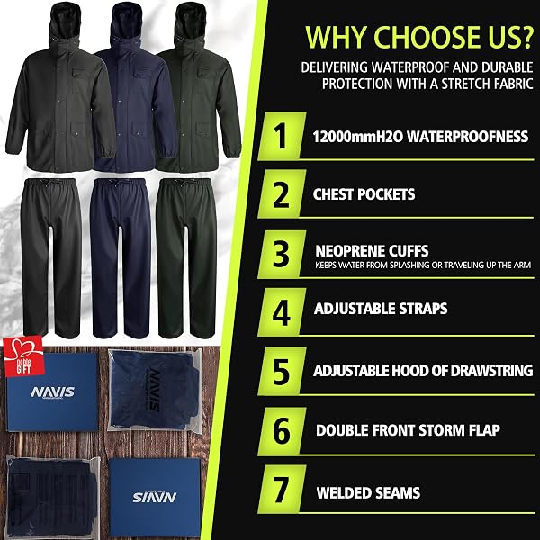 FWG WATERPROOF RAIN SUIT, CARBON BLACK, XX-LARGE