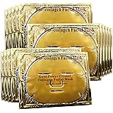 Jakuva 24k Gold Gel Facial Mask,SkinCare Facial Patch Collagen Face Mask for Moisturizing, Puffiness, Anti Wrinkle and Hydrateing Your Beautiful Face, 15PCS
