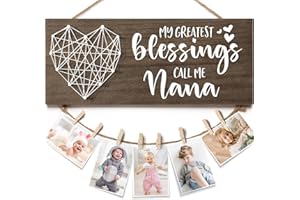 MAYICIVO Grandma Gifts Mothers Day Gifts for Grandma Picture Frame, Birthday Grandma Gifts from Grandchildren Grandkids Photo Holder, Best Nana Gifts Nana Mothers Day Gifts Gigi Grandmother Gifts for Christmas