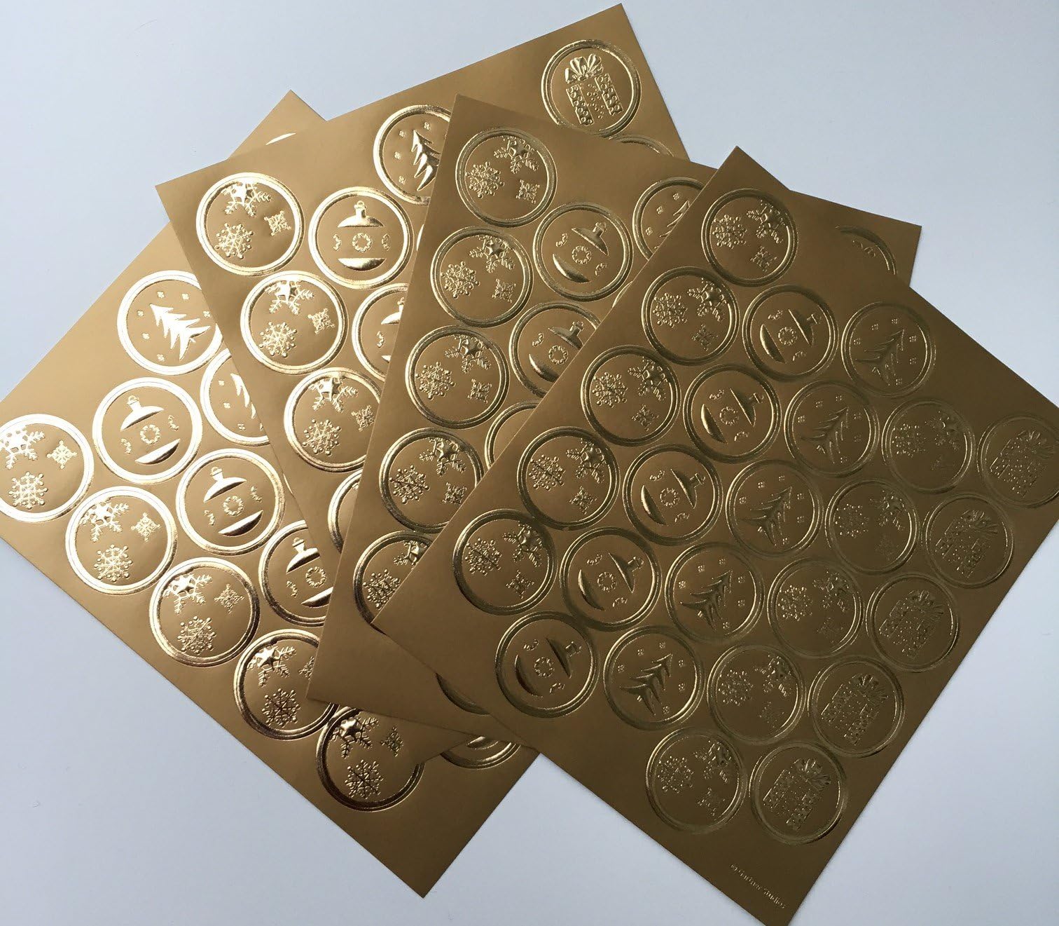 Gold Foil Holiday Seals