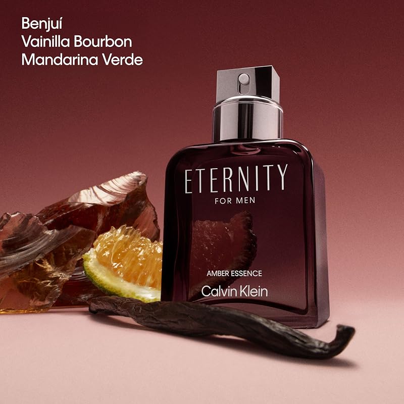 Essência Âmbar da Eternidade para Homens | Fragrância masculina com notas de tangerim verde italiano e baunilha bourbon | Duradoura | 200 ml