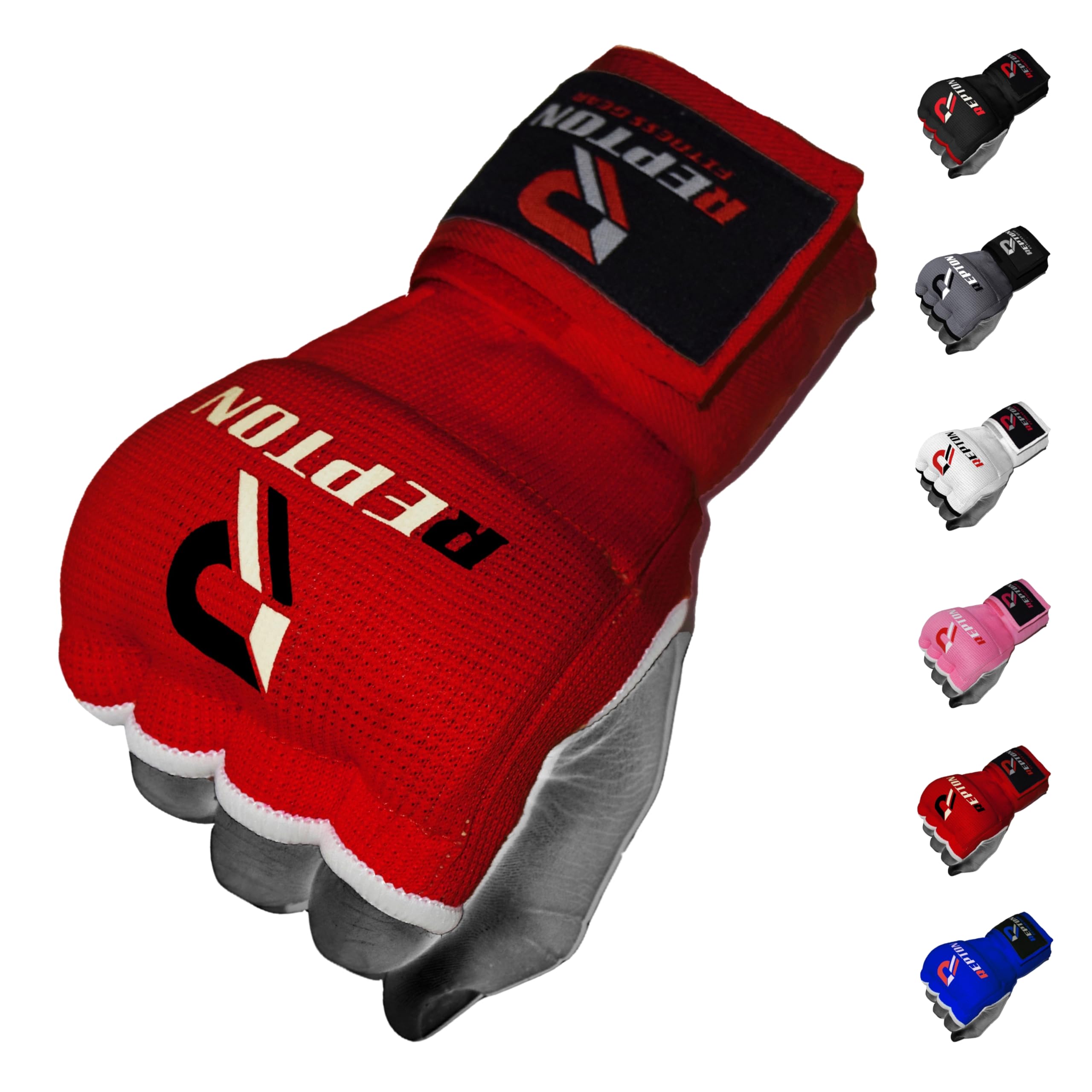 Boxing Hand Wraps Quick 100cm Long Wrist Straps Inner Gloves Boxing for Hand Protection Elasticated, Padded Fist for MMA Martial Arts Combat Gloves for Men Women and Kids (Red, S/M)