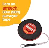 Amtech Fibreglass Tape Measure 30m Dual Metric Imperial Surveyors Tape view 2