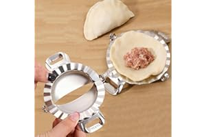 Stainless Steel Dumpling Empanada Press Pierogi Mold - Wonton Mould, Easy-tool for Dumpling Wrapper Dough Stamp Cutter Pastry