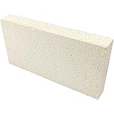 Lynn Manufacturing Insulating Fire Brick, Heat Insulation Block, Low Thermal Conductivity, 1.25" x 4.5" x 9" Split, Single Pack, 2300-F Rated, for Kilns, Forges, Furnaces, Soldering, 3143P