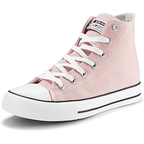 Womens High Tops Canvas Shoes Casual Sneakers Classic Lace up Comfortable Tennis Shoes