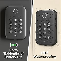 Wyze Auto-Lock Bolt, Fingerprint Keyless Entry Door