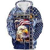 Camo Pattern American Eagle Hoodie Veteran Zip-Up Hooded Sweatshirt Military American Flag Sweatshirt Veterans Day Gifts