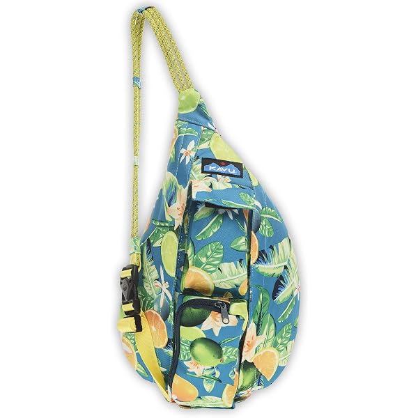 Kavu Aqua Sling Bag with Citrus Design MCB9345 KAVU Rope Sling Back Pack - Ocean Citrus – runnwalk main image 2